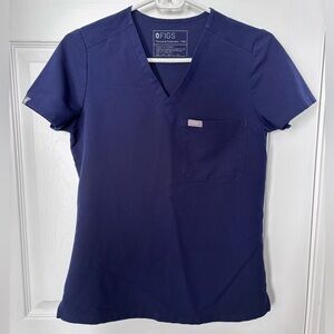 Figs Women’s Catarina One-Pocket Scrub Top, Navy, size XXS